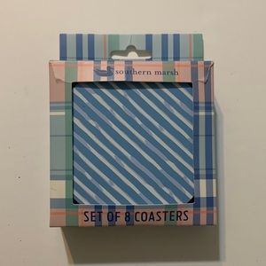 Southern Marsh Set of 8 Pulpboard coaster’s 2 each design 4 designs Blue/pink
